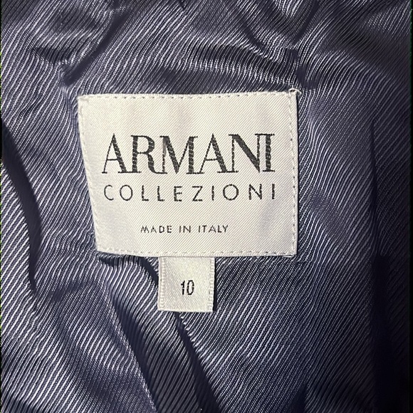 Armani Collezioni Navy Blue Sheath Dress w/ Jacket Size 10 - Picture 2 of 5